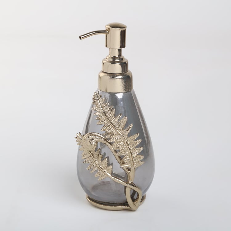 Panama Fern Glass and Metal Soap Dispenser - 550ml