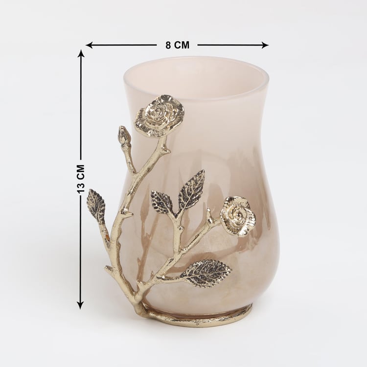 Panama Rose Glass and Metal Tumbler