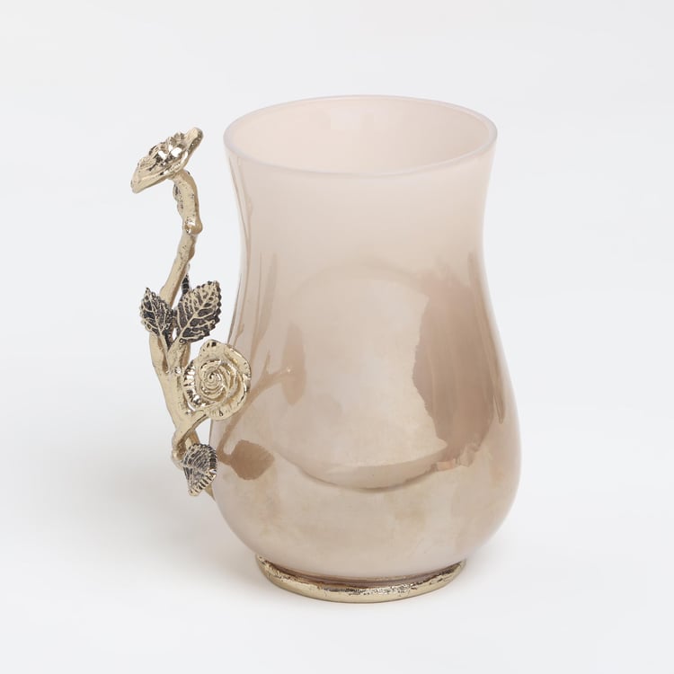 Panama Rose Glass and Metal Tumbler