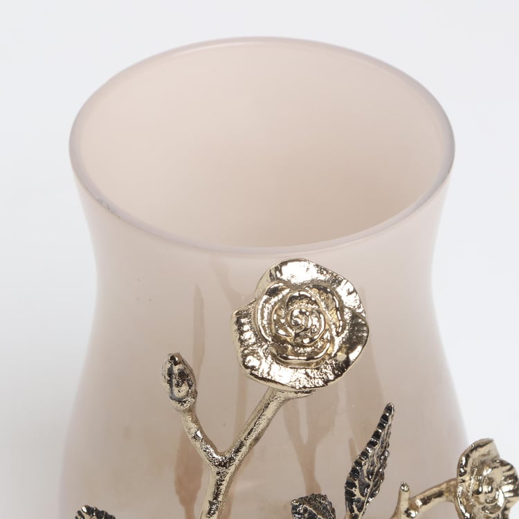 Panama Rose Glass and Metal Tumbler