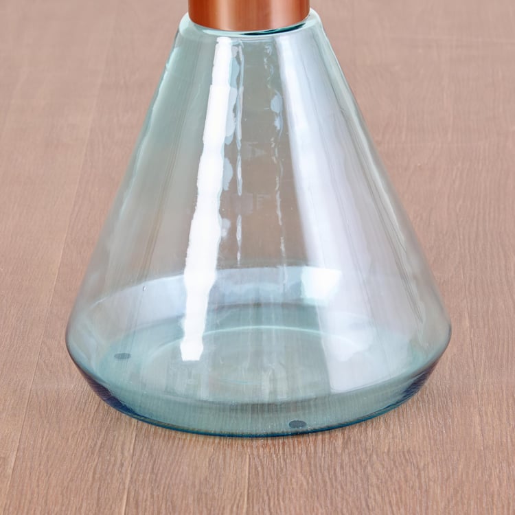 Terra Roza Glass Accent Table - Blue