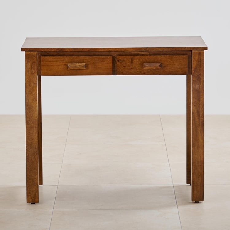 Adana Mango Wood Study Table - Brown