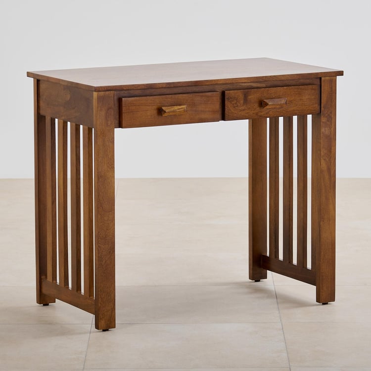 Adana Mango Wood Study Table - Brown