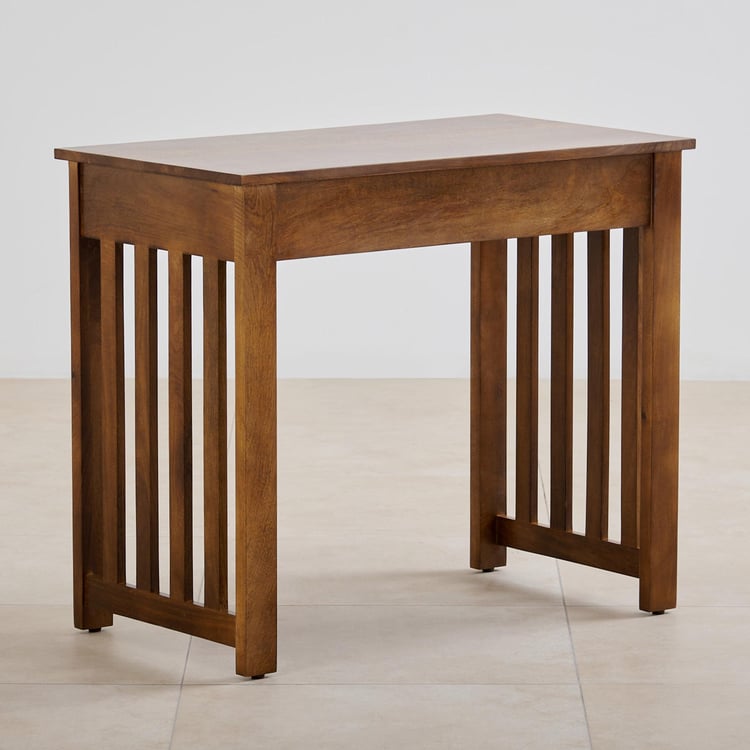 Adana Mango Wood Study Table - Brown