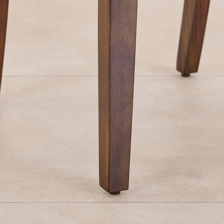 Nirvana Indus Set of 2 Velvet Dining Chairs - Blue and Dark Brown