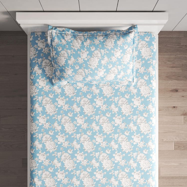 Dallas Cotton 144TC Floral Printed 2Pcs Single Bedsheet Set
