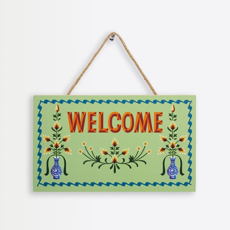 Garnet Interiors Wooden Welcome Quote Hanging Wall Accent