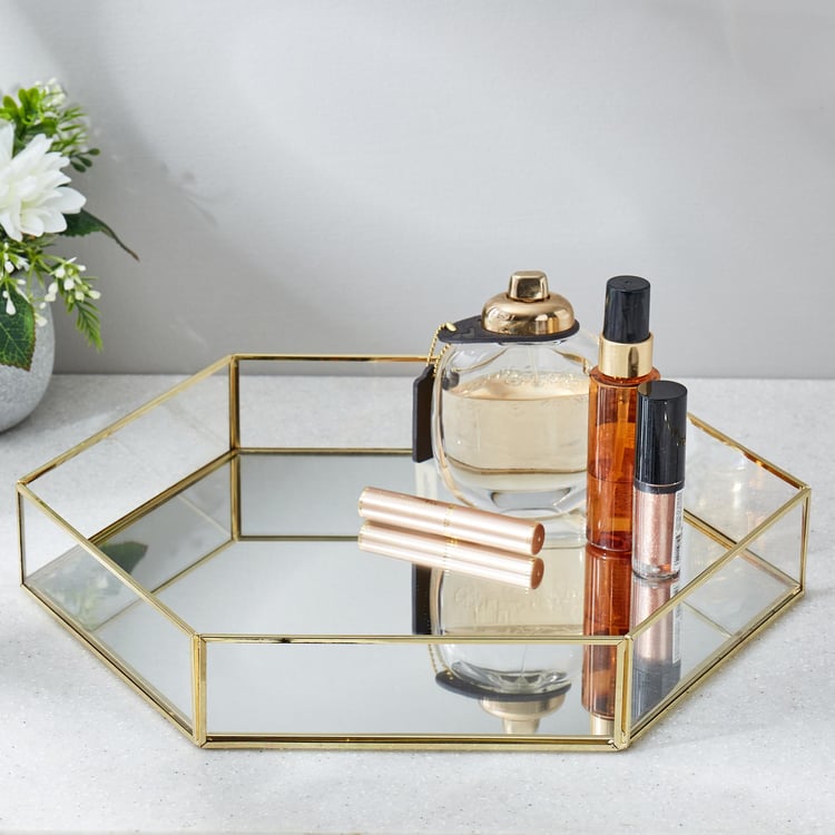 Orion Tribeca Glass Hexagonal Storage Tray