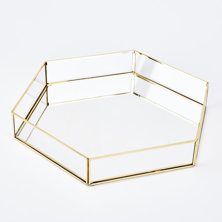 Orion Tribeca Glass Hexagonal Storage Tray