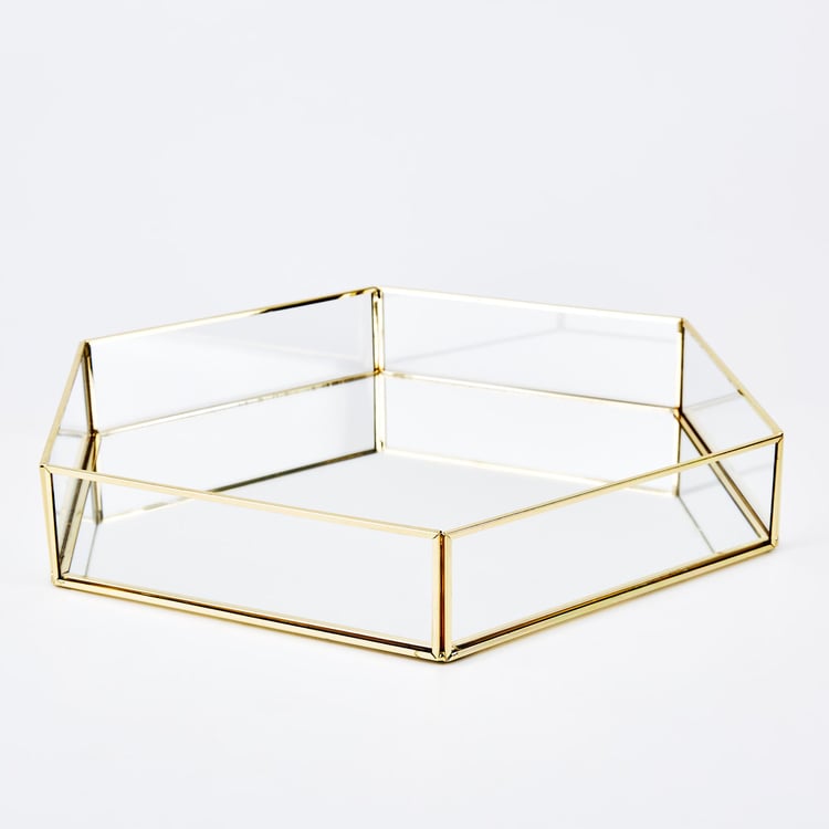 Orion Tribeca Glass Hexagonal Storage Tray