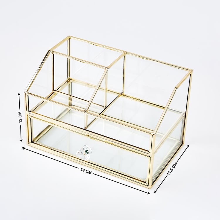 Orion Tribeca Glass Cosmetic Organiser with Drawer