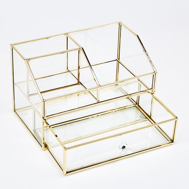 Orion Tribeca Glass Cosmetic Organiser with Drawer