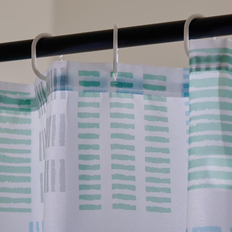 Mekong Printed Shower Curtain with Rings - 180x180cm