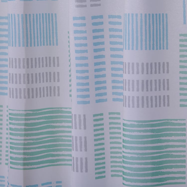 Mekong Printed Shower Curtain with Rings - 180x180cm