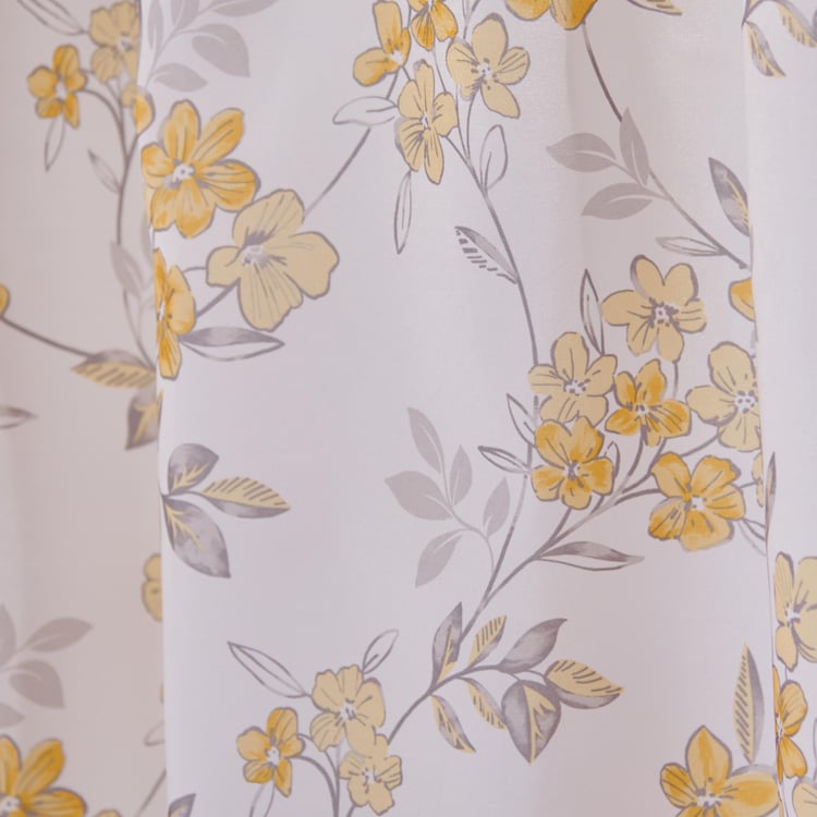 Mekong Floral Print Shower Curtain with Rings - 180x180cm