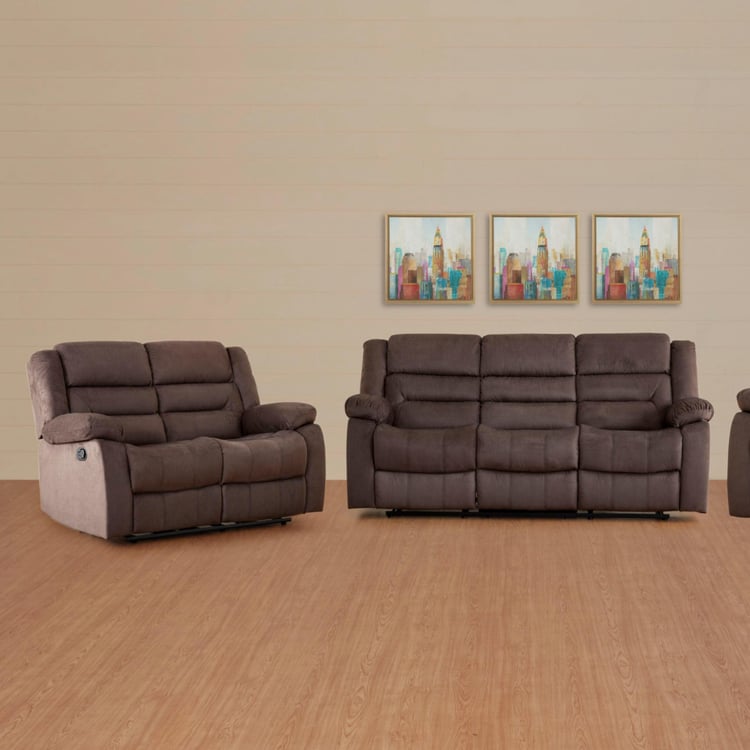 Nairobi Fabric 3+2 Seater Recliner Set - Brown