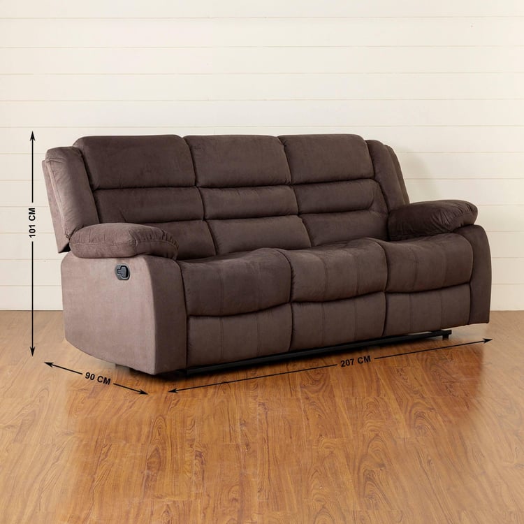 Nairobi Fabric 3+2 Seater Recliner Set - Brown