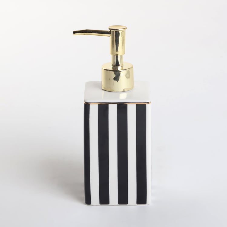 Aubree Stripe Ceramic Soap Dispenser - 430ml