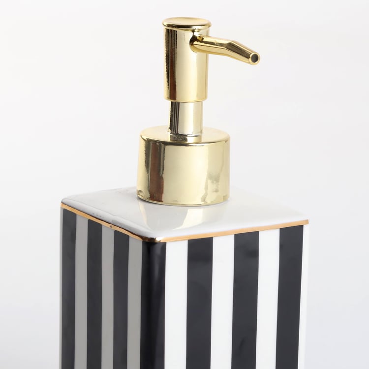 Aubree Stripe Ceramic Soap Dispenser - 430ml