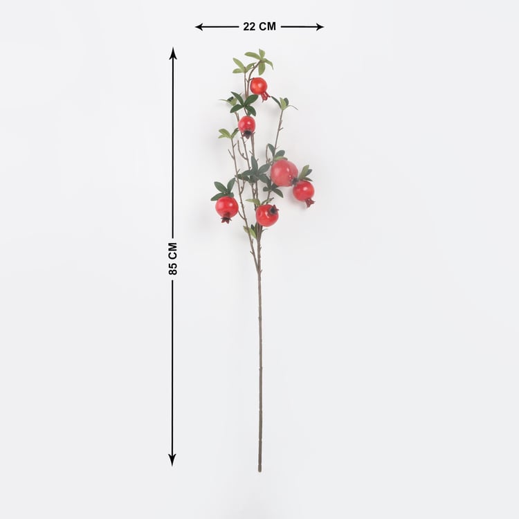 Botanical Artificial Pomegranate Branch - 82 cm