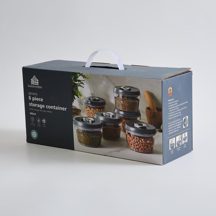 Genesis Set of 6 Storage Jars - 380ml