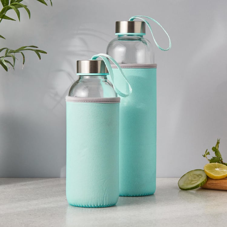 Pacific Favola Glass Water Bottle with Pouch - 600ml