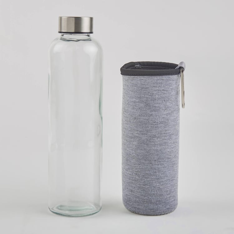 Pacific Favola Glass Water Bottle with Pouch - 600ml