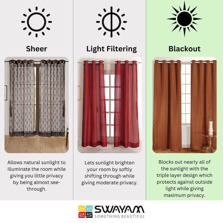 SWAYAM Blackout Reversible Door Curtain