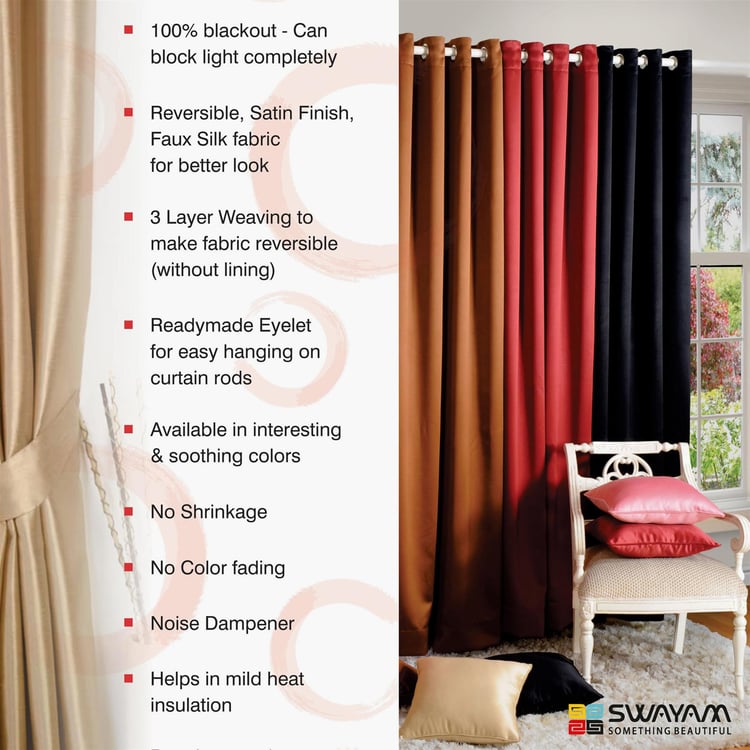 SWAYAM Blackout Reversible Door Curtain