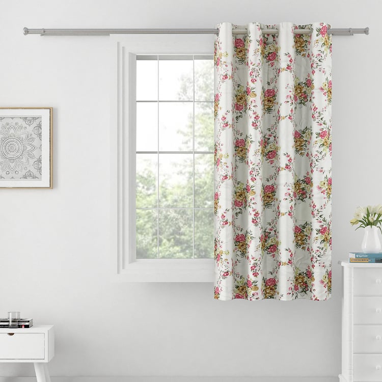 SWAYAM Omega Floral Printed Room Darkening Window Curtain
