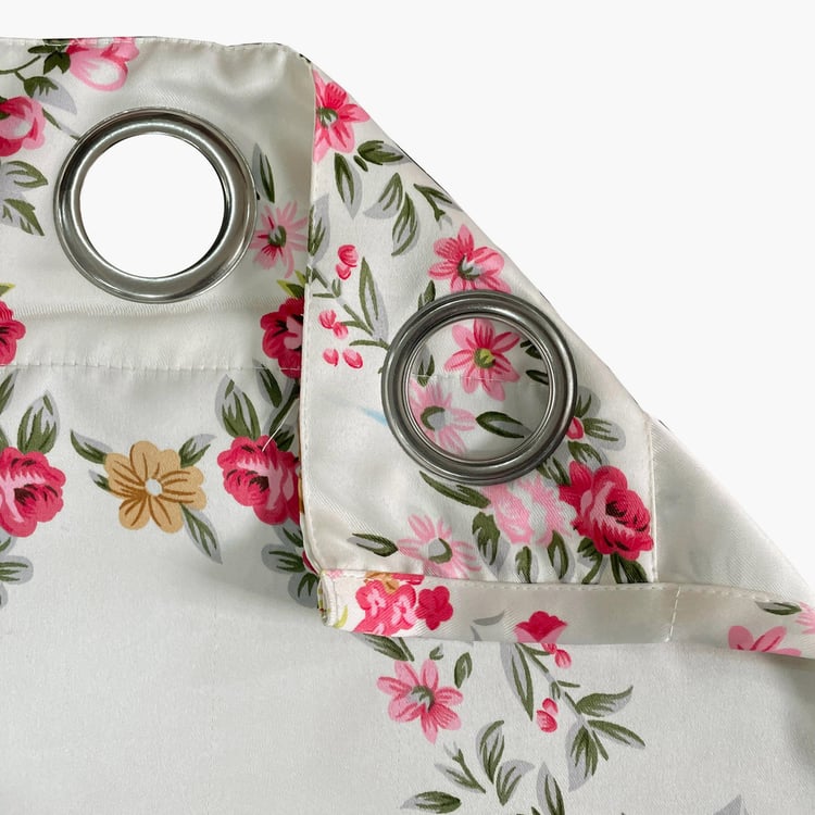 SWAYAM Omega Floral Printed Room Darkening Window Curtain