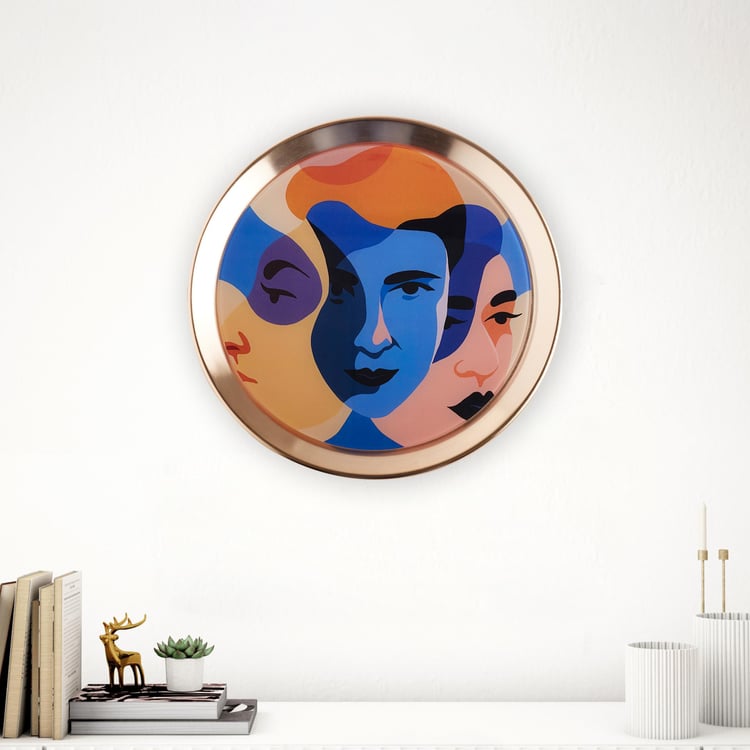 Artesia Metal Printed Faces Wall Accent