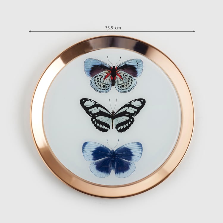 Corsica Metal Printed Butterfly Wall Accent