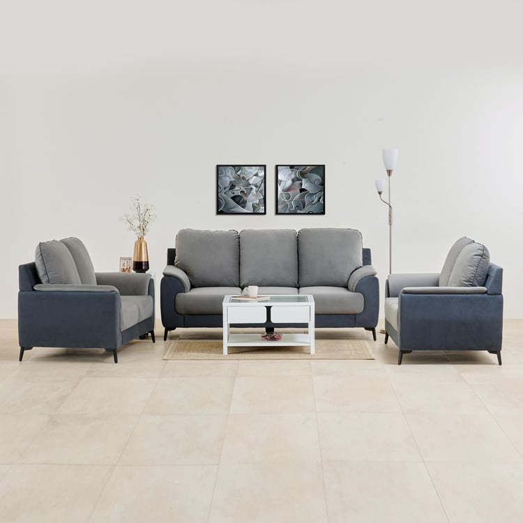 Polaris Fabric 3+2+2 Seater Sofa Set - Grey