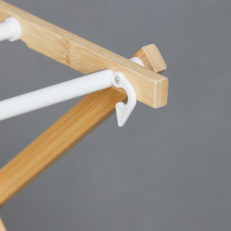 Bamboo Metal 3-Tier Clothes Drying Rack