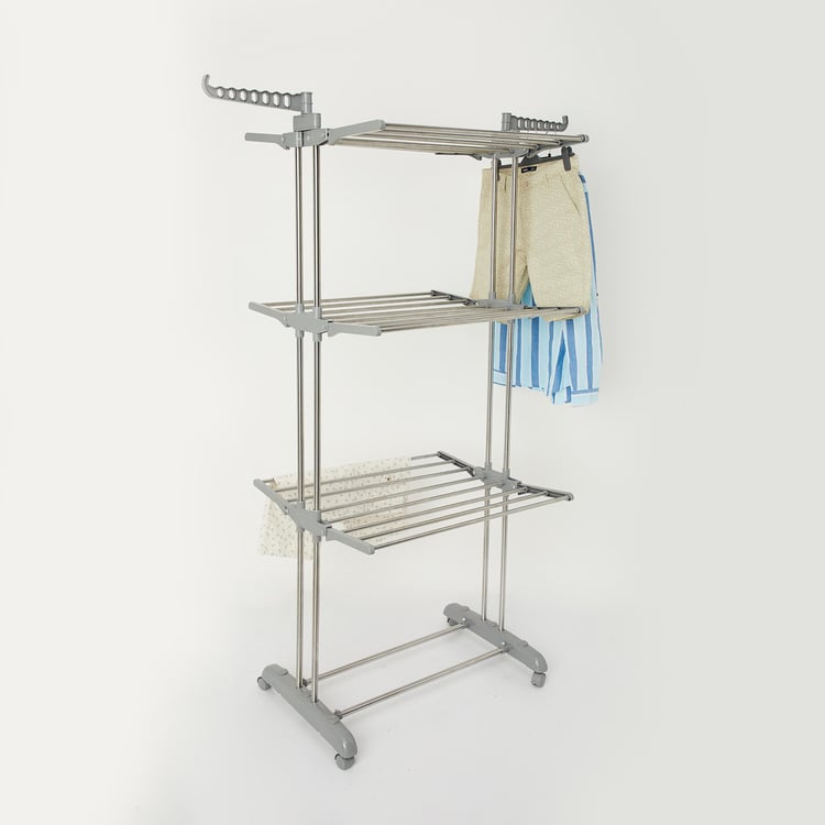 Omnia Stainless Steel 3-Tier Clothes Drying Rack