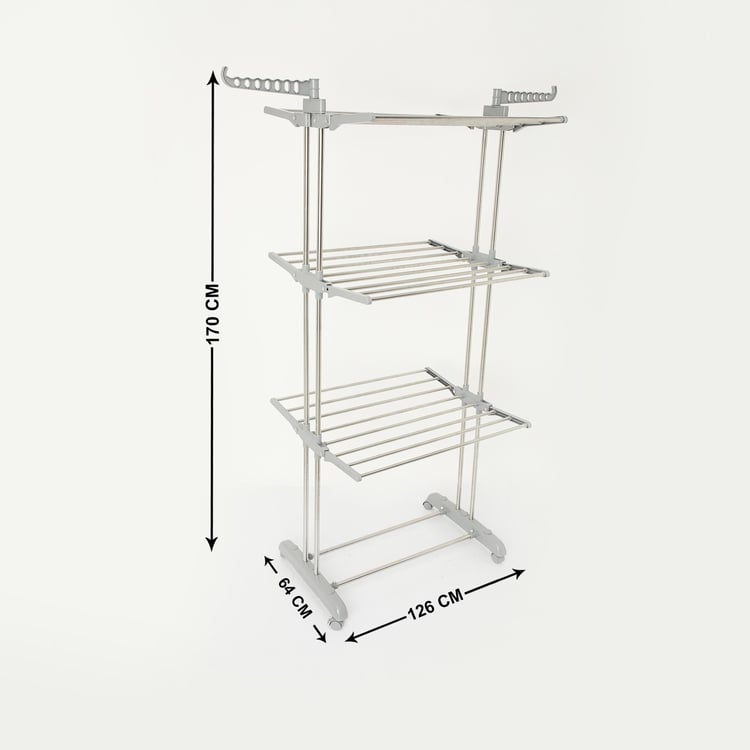 Omnia Stainless Steel 3-Tier Clothes Drying Rack