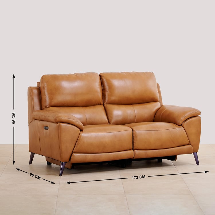 Reims Half Leather 3+2+2 Seater Electric Recliner Set - Brown