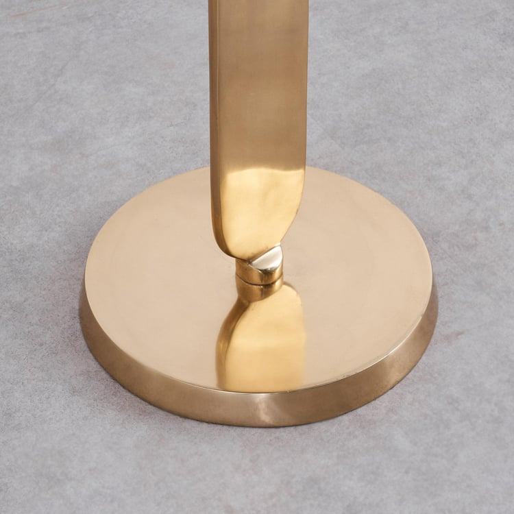 Chester Agate Top Accent Table - Gold