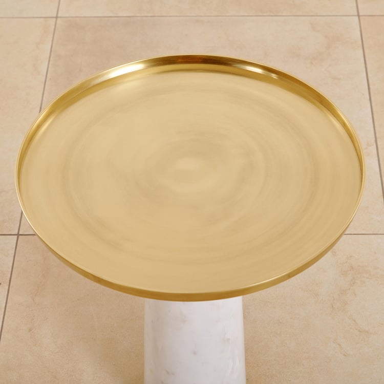 Yuki Metal Top Accent Table - Gold