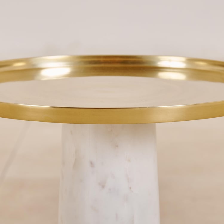 Yuki Metal Top Accent Table - Gold