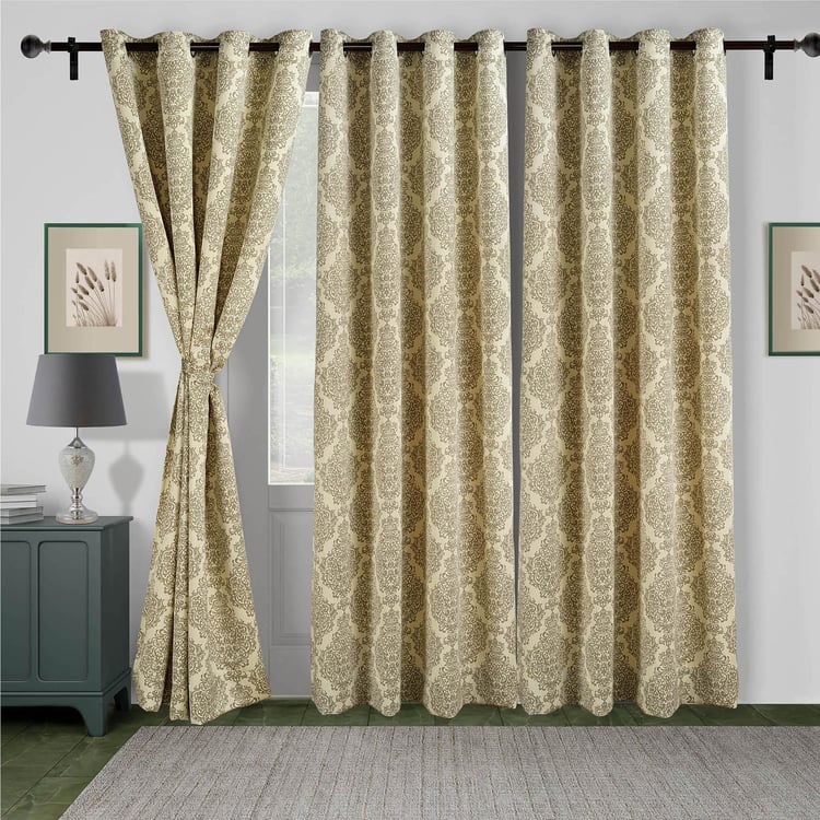 SWAYAM Sigma Ethnic Printed Room Darkening Door Curtain