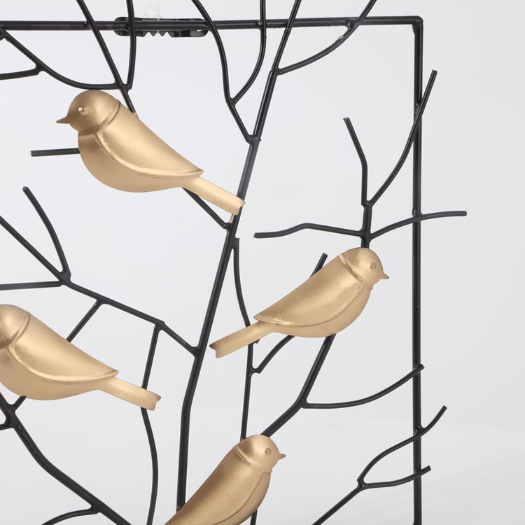 Iliano Metal Bird on Branch Wall Accent