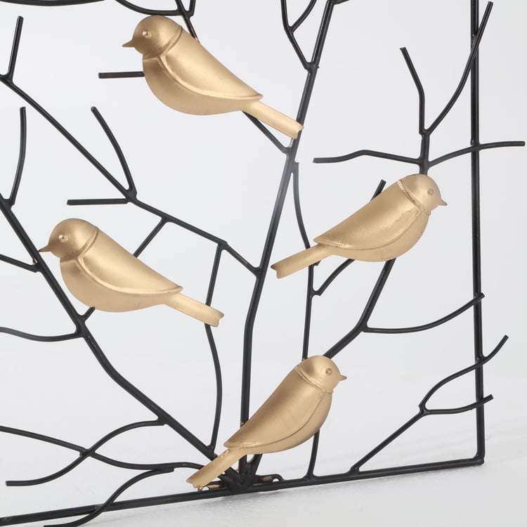 Iliano Metal Bird on Branch Wall Accent