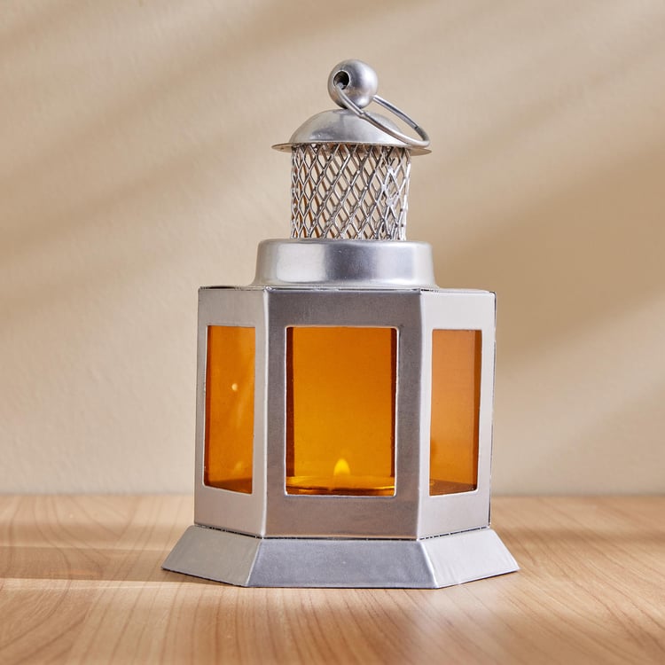 Salsa Glass & Metal Moroccan Hanging Lantern