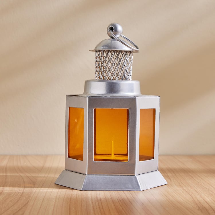 Salsa Glass & Metal Moroccan Hanging Lantern