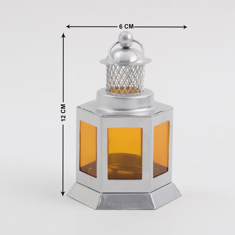 Salsa Glass & Metal Moroccan Hanging Lantern