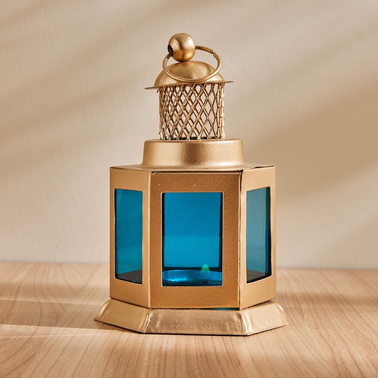 Salsa Glass & Metal Moroccan Hanging Lantern