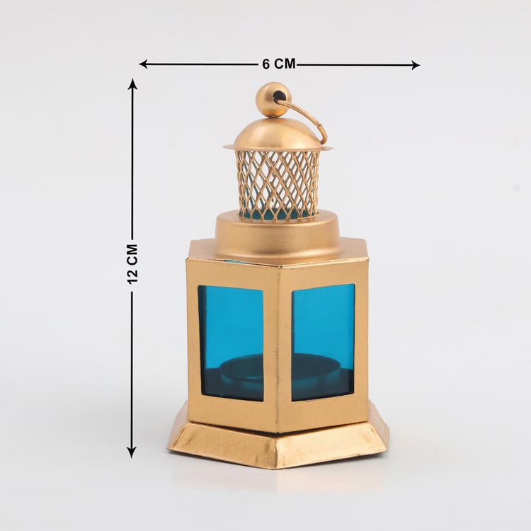Salsa Glass & Metal Moroccan Hanging Lantern