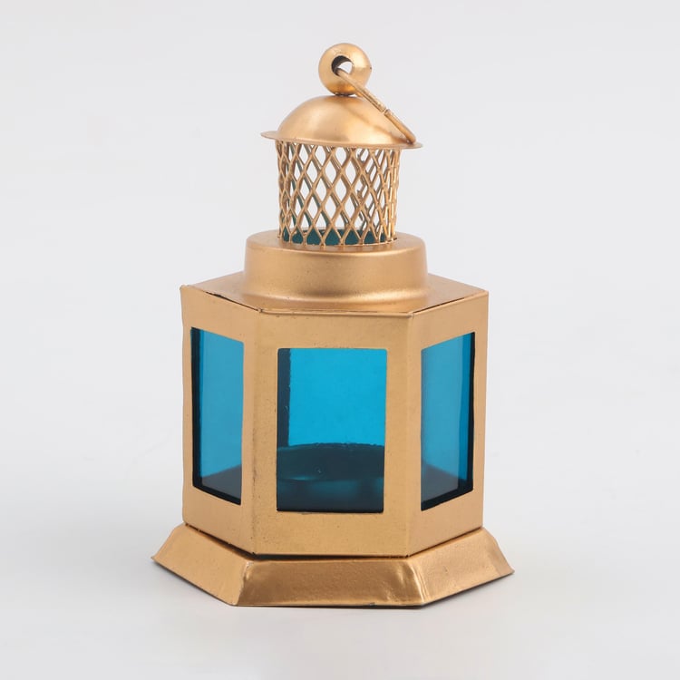 Salsa Glass & Metal Moroccan Hanging Lantern